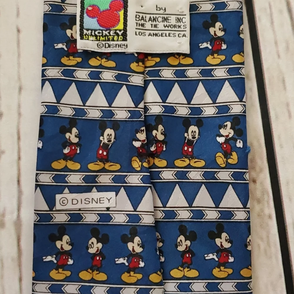 Disney Mickey Mouse tie, blue and white